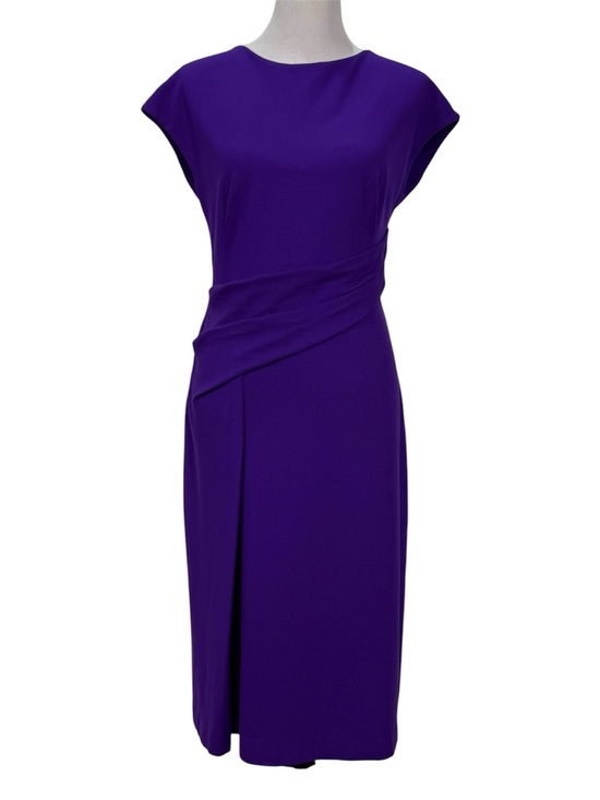 Escada Dresses & Skirts - ESCADA Purple Draped Sheath Dress EU 42 Designer Cocktail Midi Dress